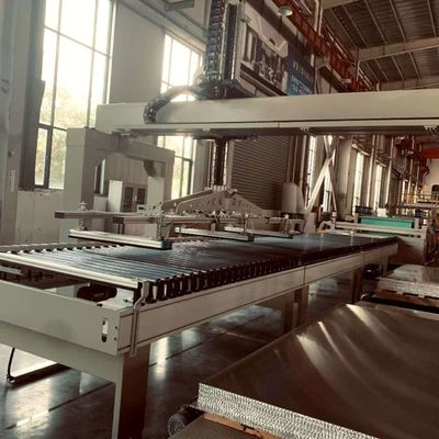 Linha de produção contínua de placas compostas de honeycomb de alumínio