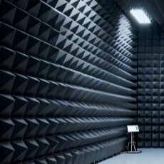 Amêndoas absorventes baseadas em amêndoas de aramida impregnadas para compatibilidade eletromagnética Sala escura